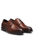 Derby shoes in leather with double stitching