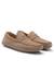 Portuguese-crafted moccasin loafers in suede with penny trim