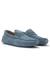 Portuguese-crafted moccasin loafers in suede with penny trim