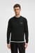 Cotton-blend sweater with body-mapping and contrast logo