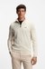 Zip-neck cotton sweater with logo print