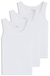 Three-pack of cotton underwear vests with embroidered logos