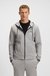 Cotton-blend zip-up hoodie with stripe details