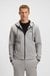 Cotton-blend zip-up hoodie with stripe details