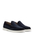 Suede loafers with debossed logo