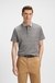 Mercerised-cotton polo shirt with grid pattern