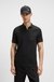 Zip-neck polo shirt in moisture-wicking stretch cotton