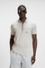 Zip-neck polo shirt in moisture-wicking stretch cotton