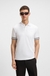 Slim-fit polo shirt in cotton with striped cuffs