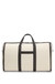 Canvas holdall with leather trims