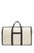 Canvas holdall with leather trims