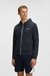 Cotton-terry zip-up hoodie with contrast details