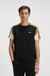 Cotton-blend pyjama T-shirt with contrast panels