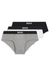 Three-pack of stretch-cotton briefs with logo waistbands