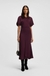 Keyhole-neckline dress in soft crepe