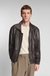 Nappa-leather jacket with two-way zip