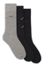 Three-pack of regular-length socks with logos