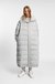Melange padded coat in virgin wool and cashmere