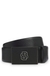 Italian-leather belt with Double B monogram buckle