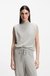 Sleeveless knitted top in cashmere with shoulder patches