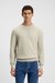 Cotton-blend sweater with two-tone structure