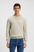Cotton-blend sweater with two-tone structure