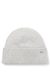 Cashmere beanie hat with metal logo tube