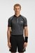 Zip-neck slim-fit polo shirt in mesh jersey