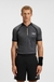 Zip-neck slim-fit polo shirt in mesh jersey