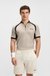 Zip-neck slim-fit polo shirt in mesh jersey