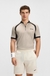 Zip-neck slim-fit polo shirt in mesh jersey