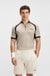 Zip-neck slim-fit polo shirt in mesh jersey