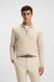 Mercerised-cotton polo shirt with two-tone structure