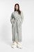 Longline belted cardigan in melange cashmere