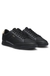Mixed-material trainers with contrast back tab