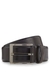 Grained Italian-leather belt with polished pin buckle