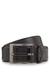 Grained Italian-leather belt with polished pin buckle