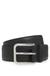 Italian-leather belt with pin buckle