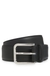 Italian-made leather belt with logo buckle