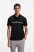 Paddy polo shirt in cotton with horizontal stripe