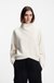 Loose-fit sweatshirt with draped funnel neck