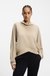 Loose-fit sweatshirt with draped funnel neck