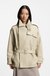 Relaxed-fit short-length trench coat in leather