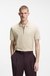 Cotton-blend polo shirt with zip placket