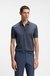 Cotton-blend polo shirt with zip placket