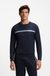Cotton-terry sweatshirt with stripe and logo