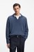 Virgin-wool sweater with Johnny collar