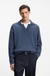Virgin-wool sweater with Johnny collar