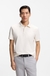Cotton polo shirt with bubble structure