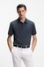 Cotton polo shirt with bubble structure